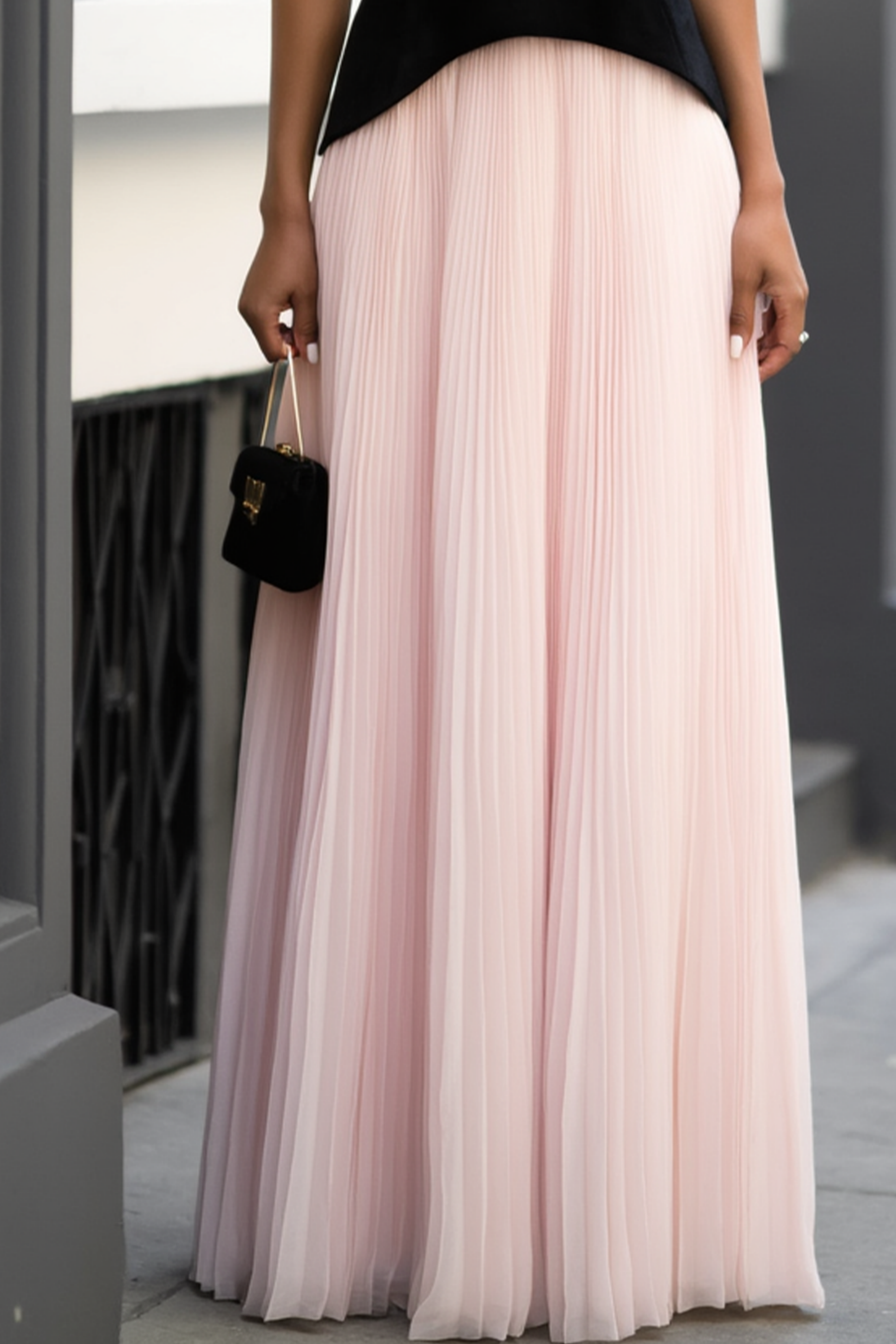 Evening ​Dress​​ Pink Strapless Floor-Length Dress