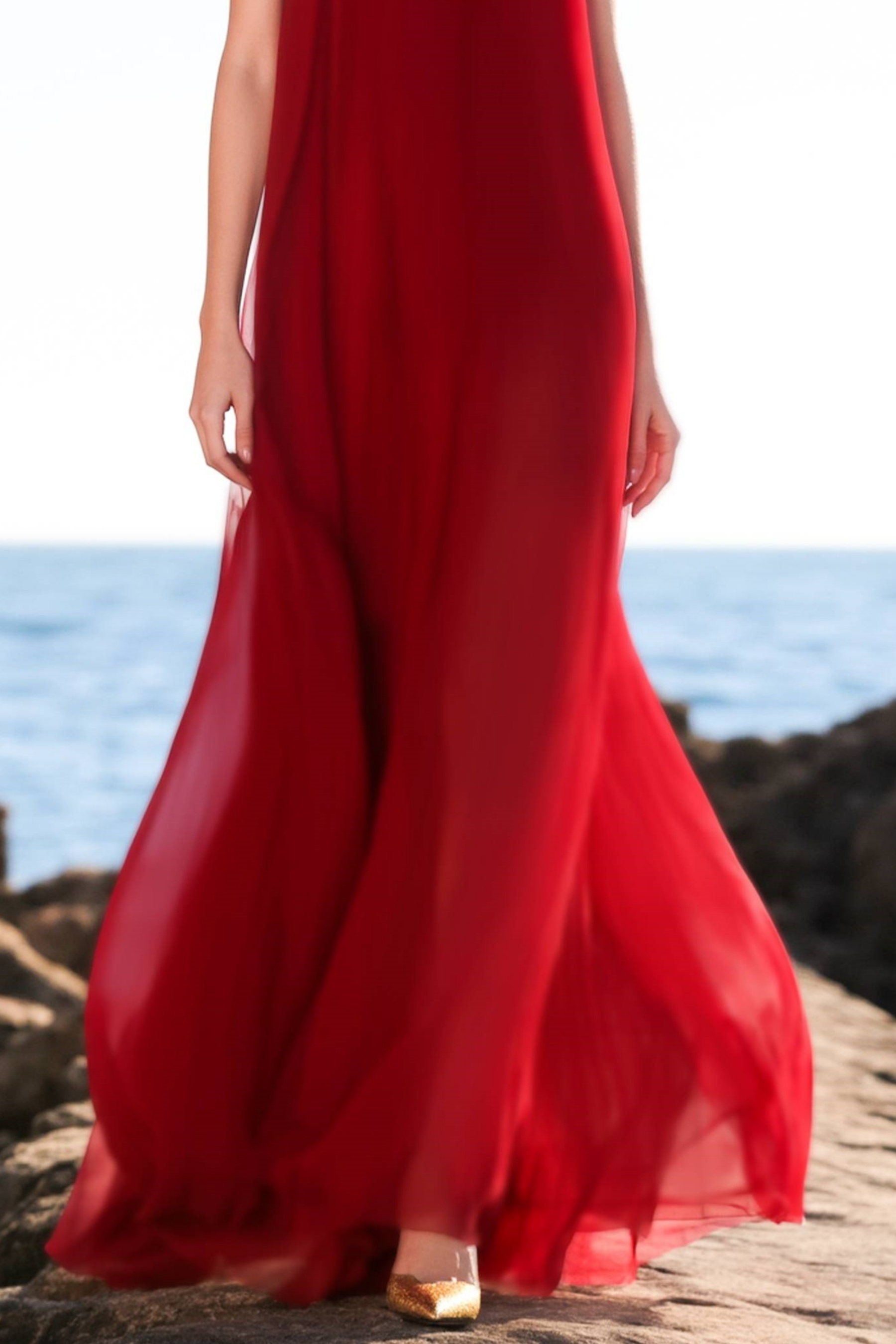 [Copy]Prom ​Party Dress Purple One Shoulder Layer Ruched Floor-Length Dress