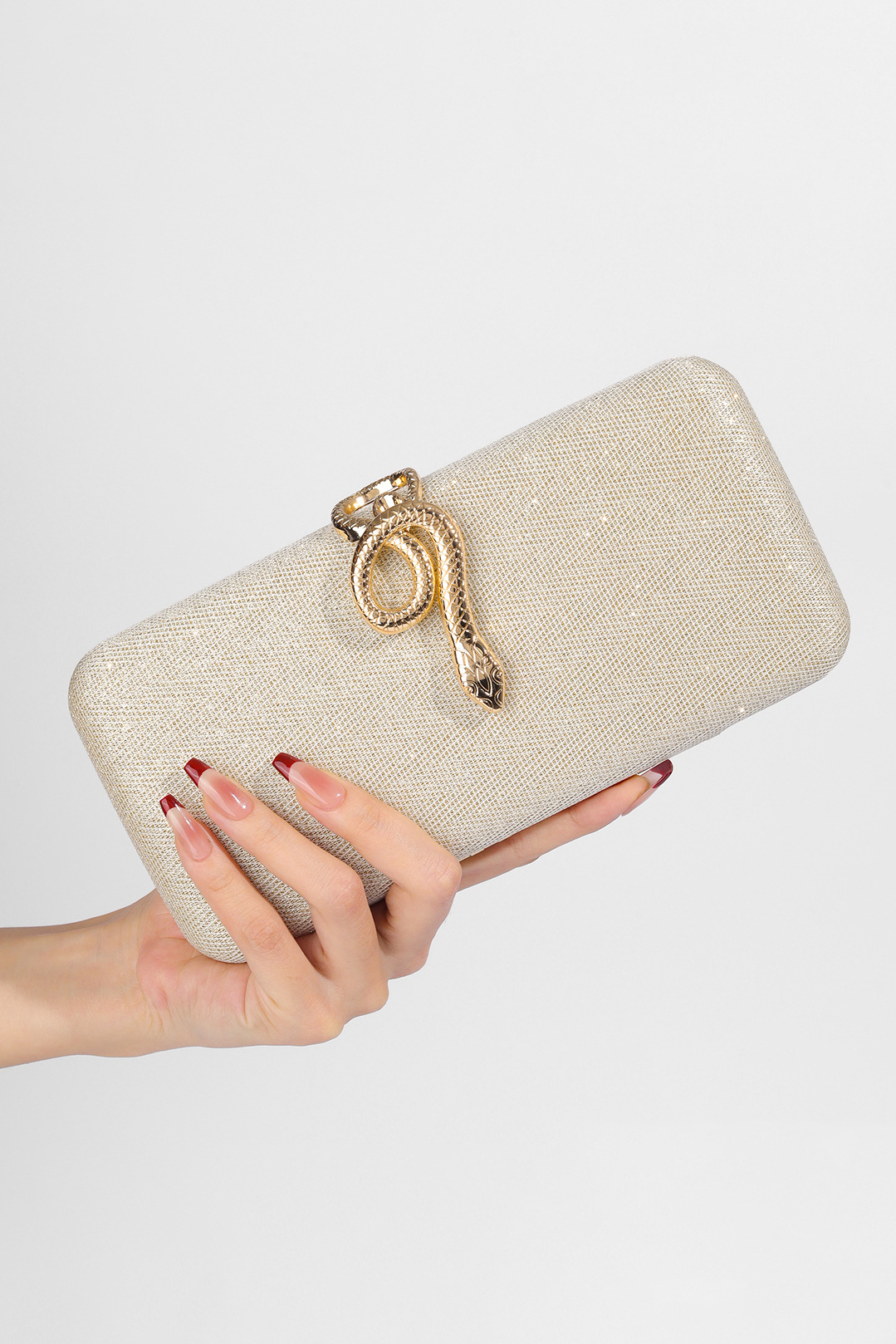 Snake Buckle Shiny Banquet Bag Party Chain Clutch