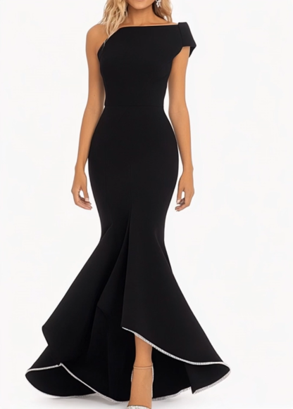 Daily Party Work Formal Strapless Black Maxi Dress