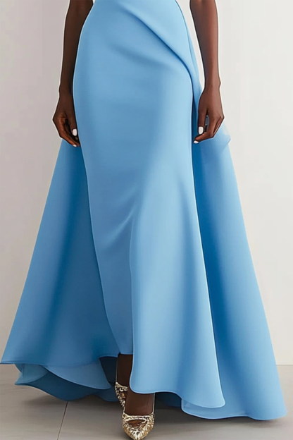 Women's Cocktail Formal Party Dress  Blue Sleeveless Maxi dress