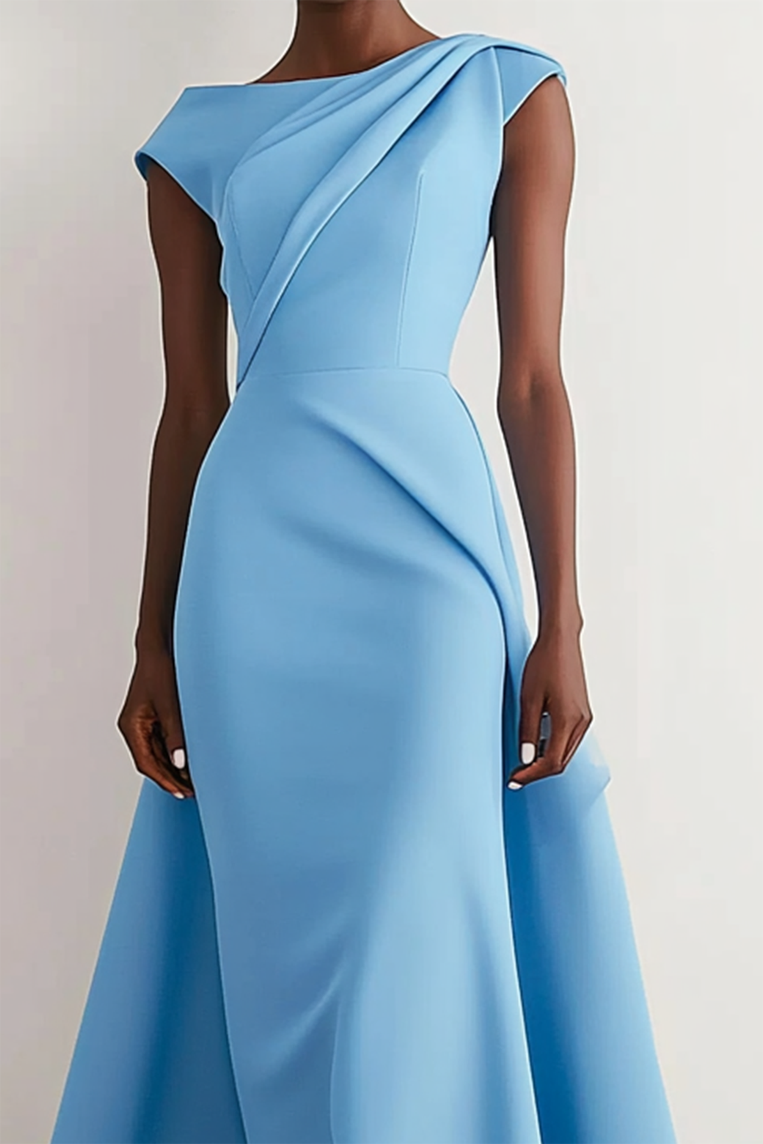 Women's Cocktail Formal Party Dress  Blue Sleeveless Maxi dress