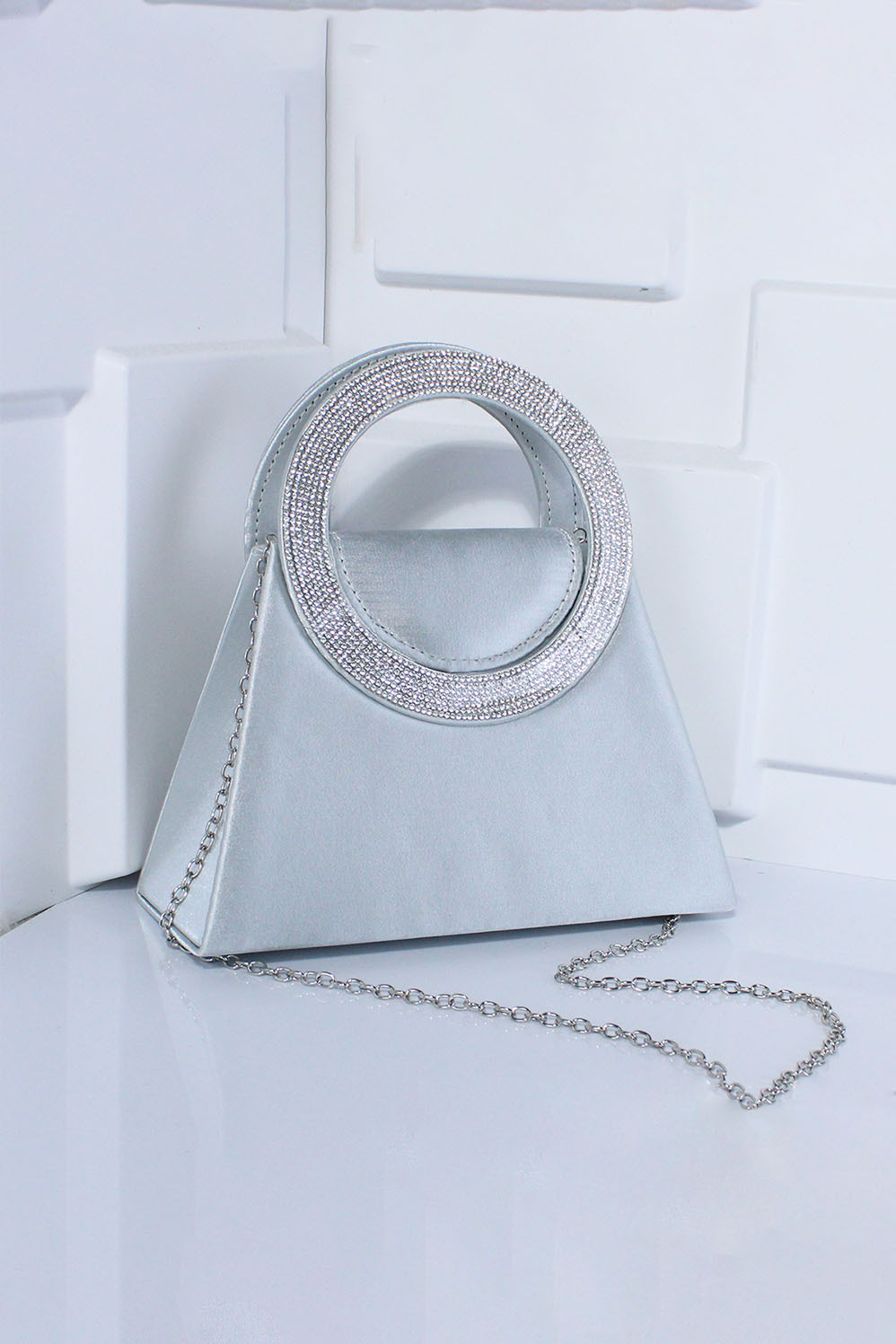 Women's Handbag Handmade Diamond Trapezoid Crossbody Chain Bag