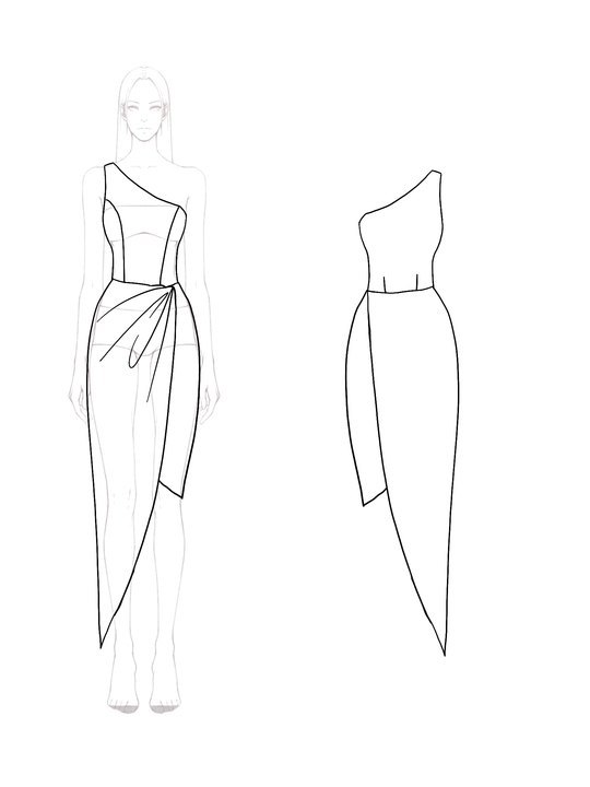 Wedding Guest Midi Dress Off-Shoulder Pleats Dress