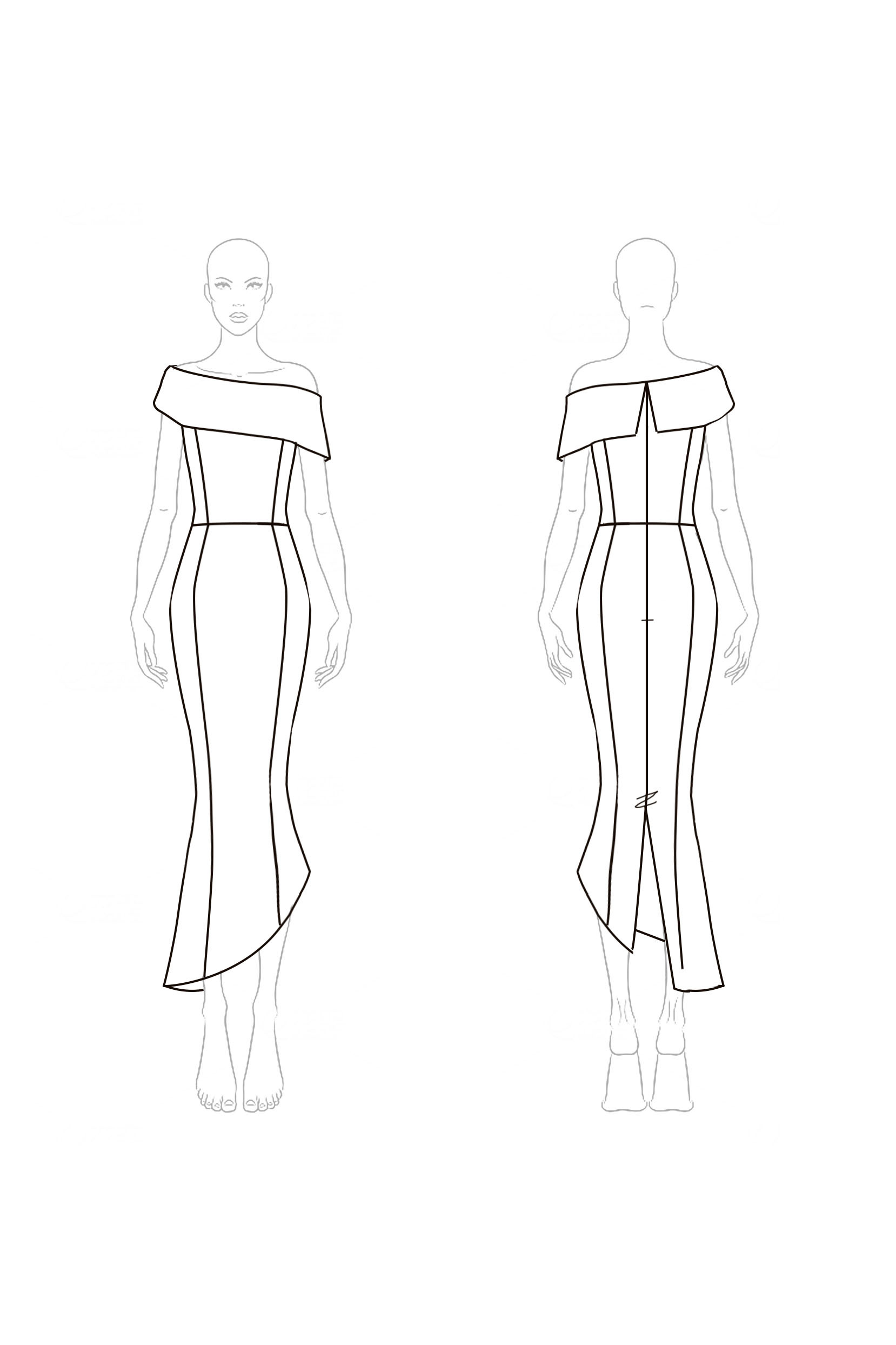 Cocktail Party Dress Off-Shoulder Red  Midi Dress