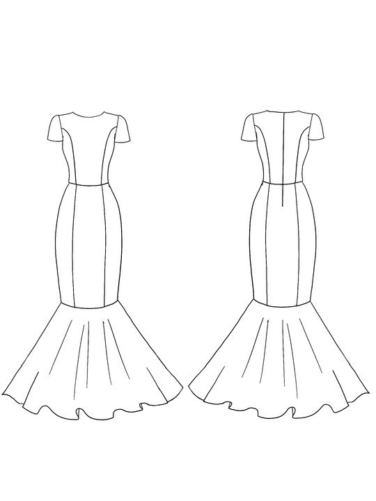 Work Party Formal Crew Neck Slim Fit Red Maxi Dress