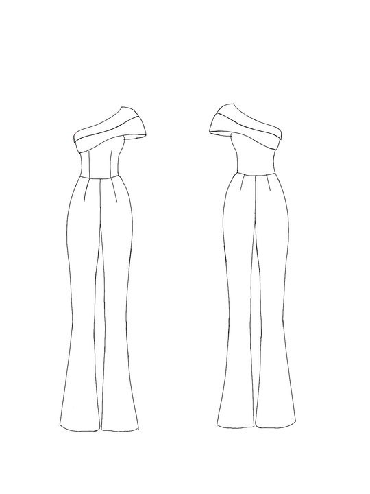 Daily Business Work Party Sloping Shoulder  Jumpsuit