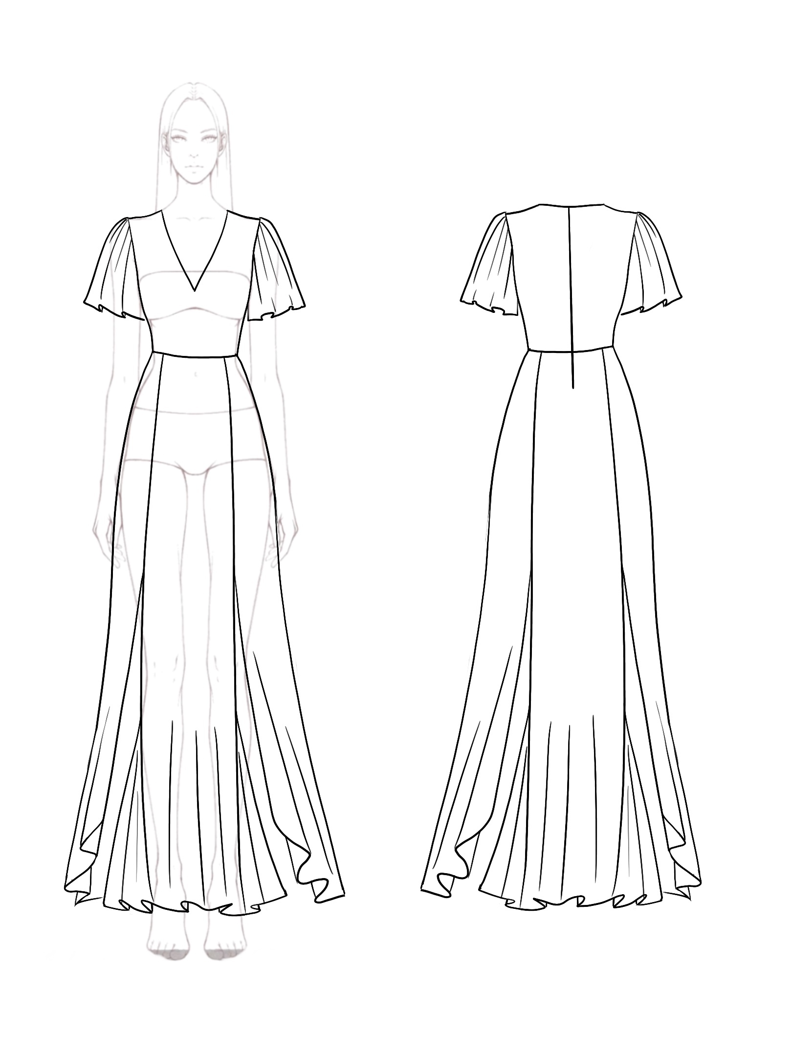 Work Party Formal Red V Neck Tiered Satin Maxi Dress