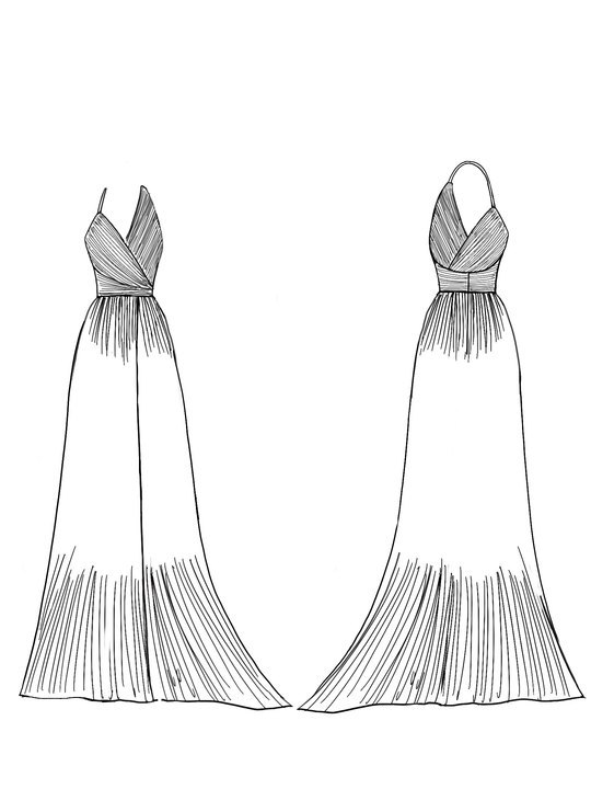 Metallic Satin Gold V Neck Cocktail Ruched Maxi Dress