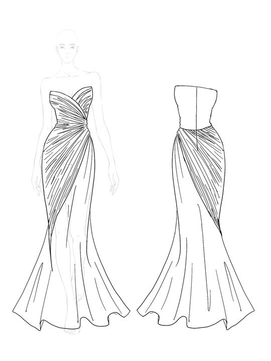 Formal Party Work Black White Banquet Ruffles Maxi Tube Top Dress