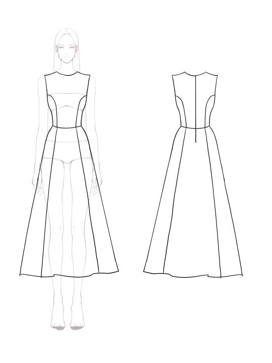 Formal Work Party Green Crew Neck Sleeveless A-Line Midi Dress