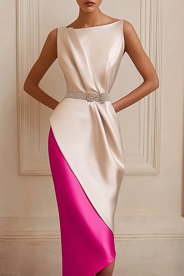 Formal Party Business Work Velvet V Neck Ruffle Maxi Sloping Shoulder