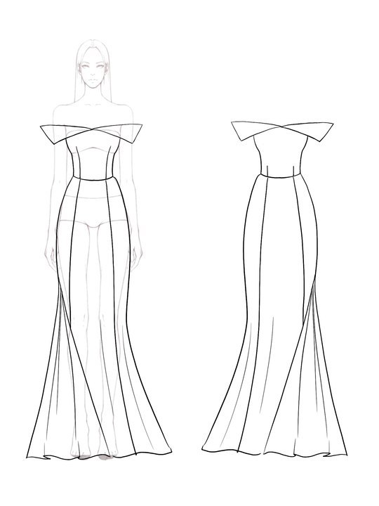 Daily Party Two-Tone Off Shoulder Sequin Gown Yellow Maxi Dress