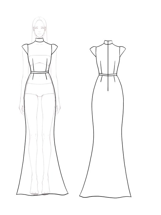 Party Work Green Sequins Turtleneck Maxi Dress