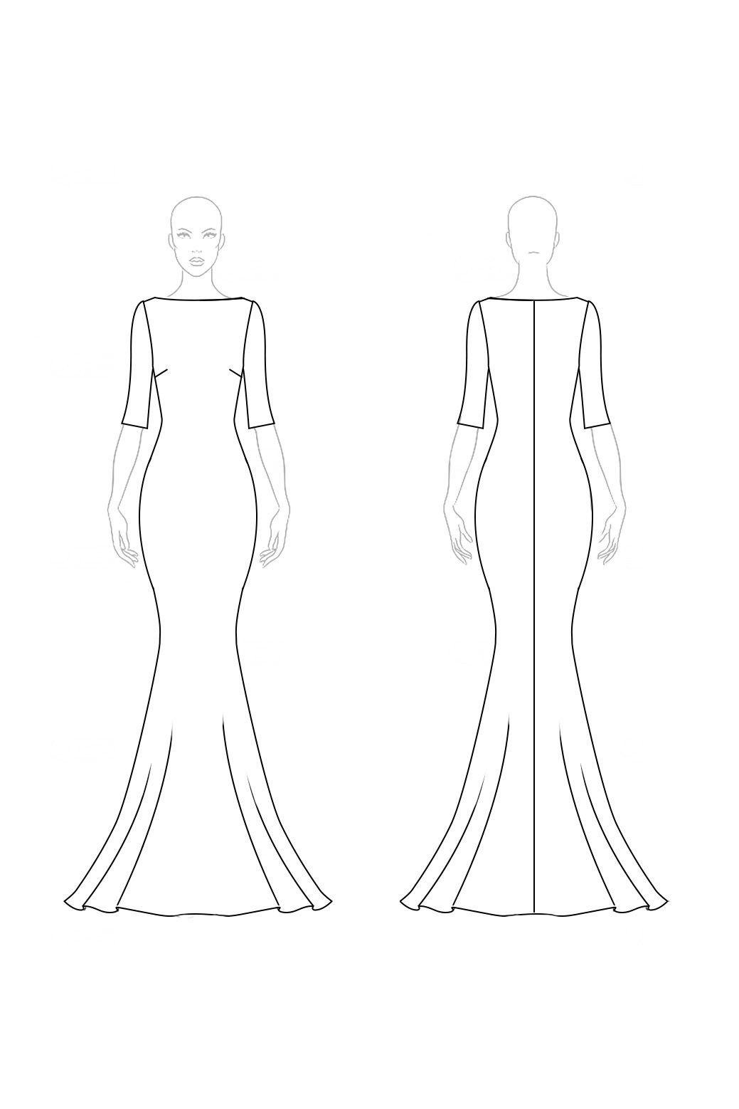 Formal Party Work Sequins Fishtail Boat Neck Golden Maxi Dress  