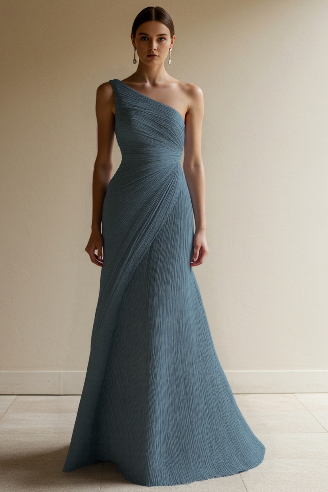 Formal Party Prom Dress One Shoulder Maxi Dress