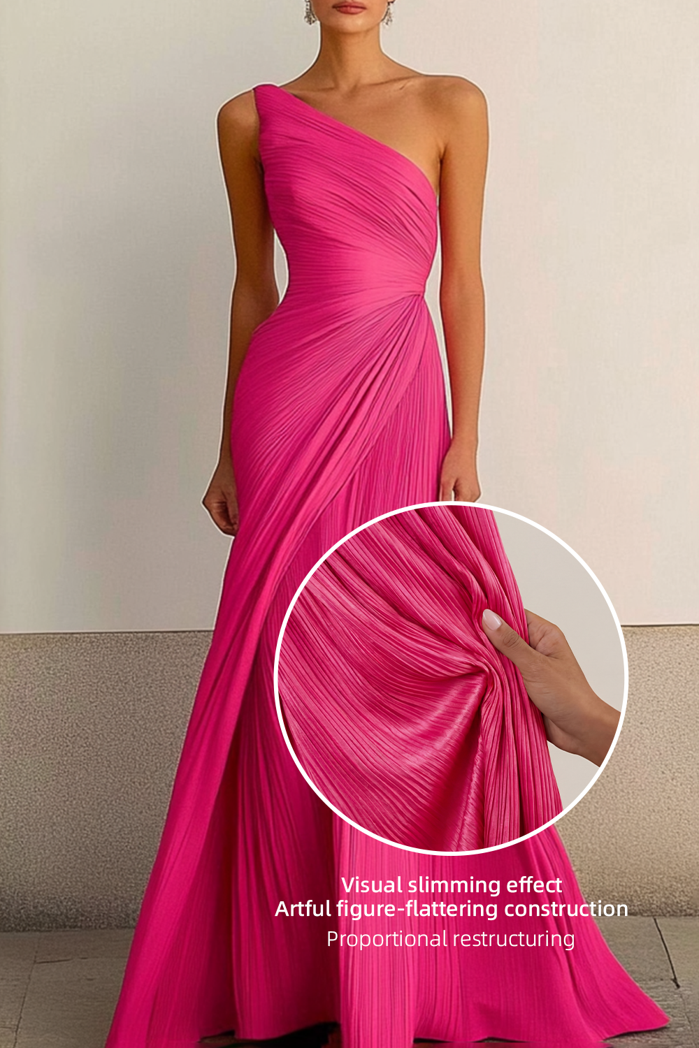 Formal Party Prom Dress One Shoulder Maxi Dress