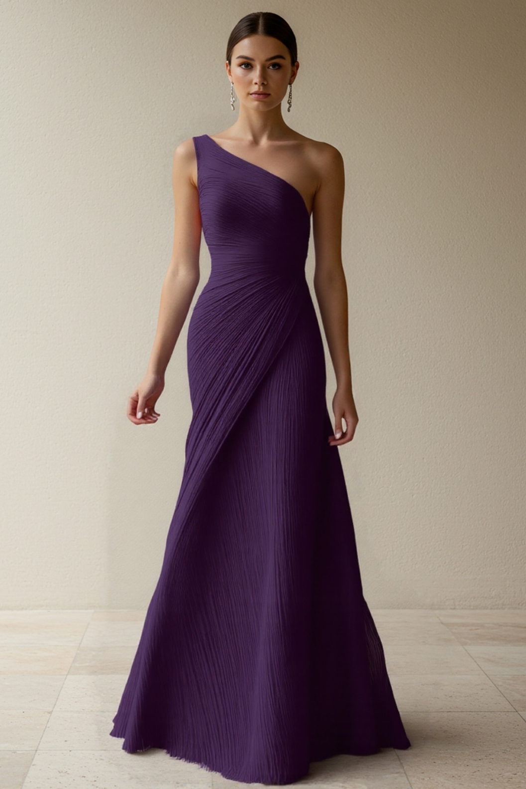 Formal Party Prom Dress One Shoulder Maxi Dress