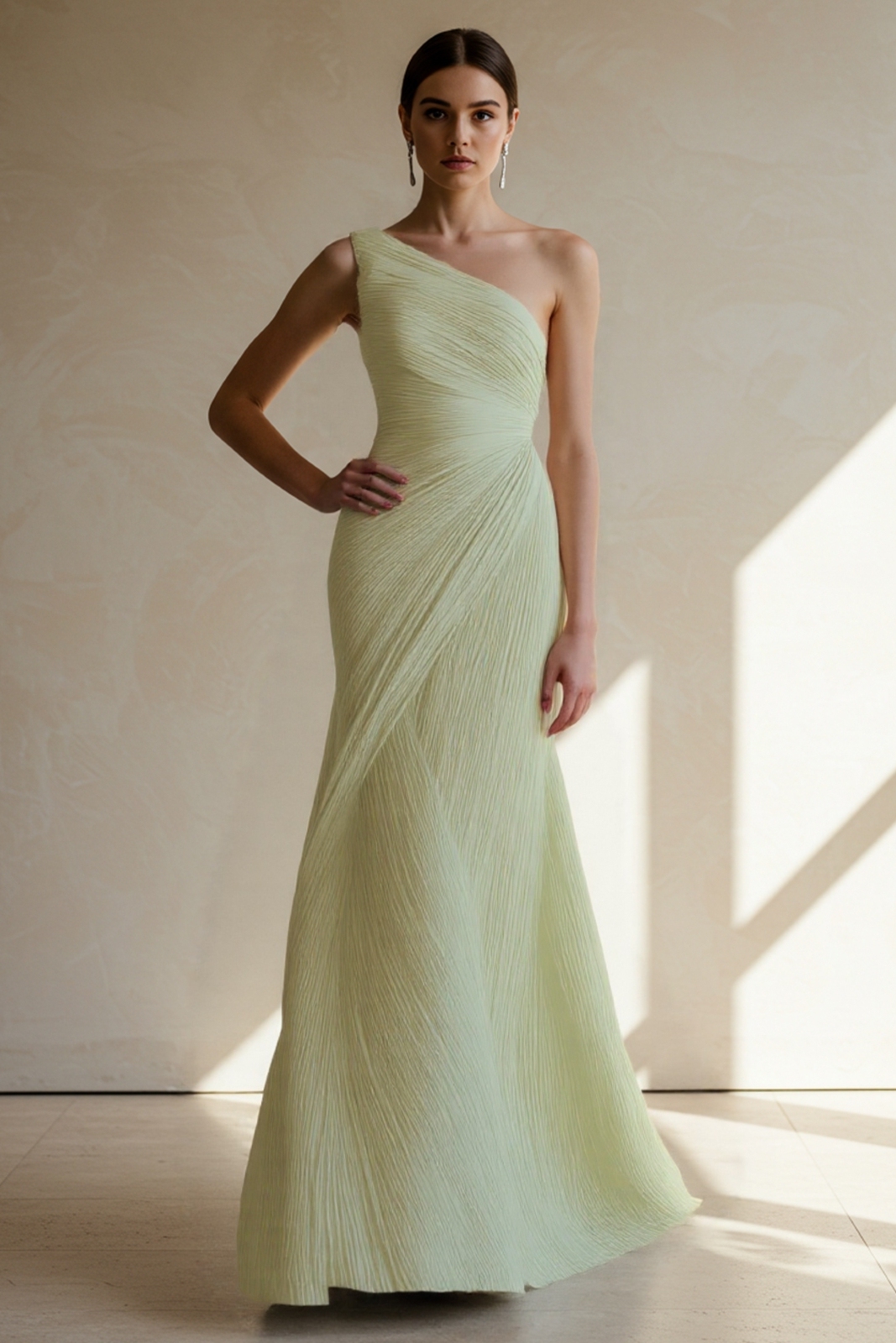 Formal Party Prom Dress One Shoulder Maxi Dress