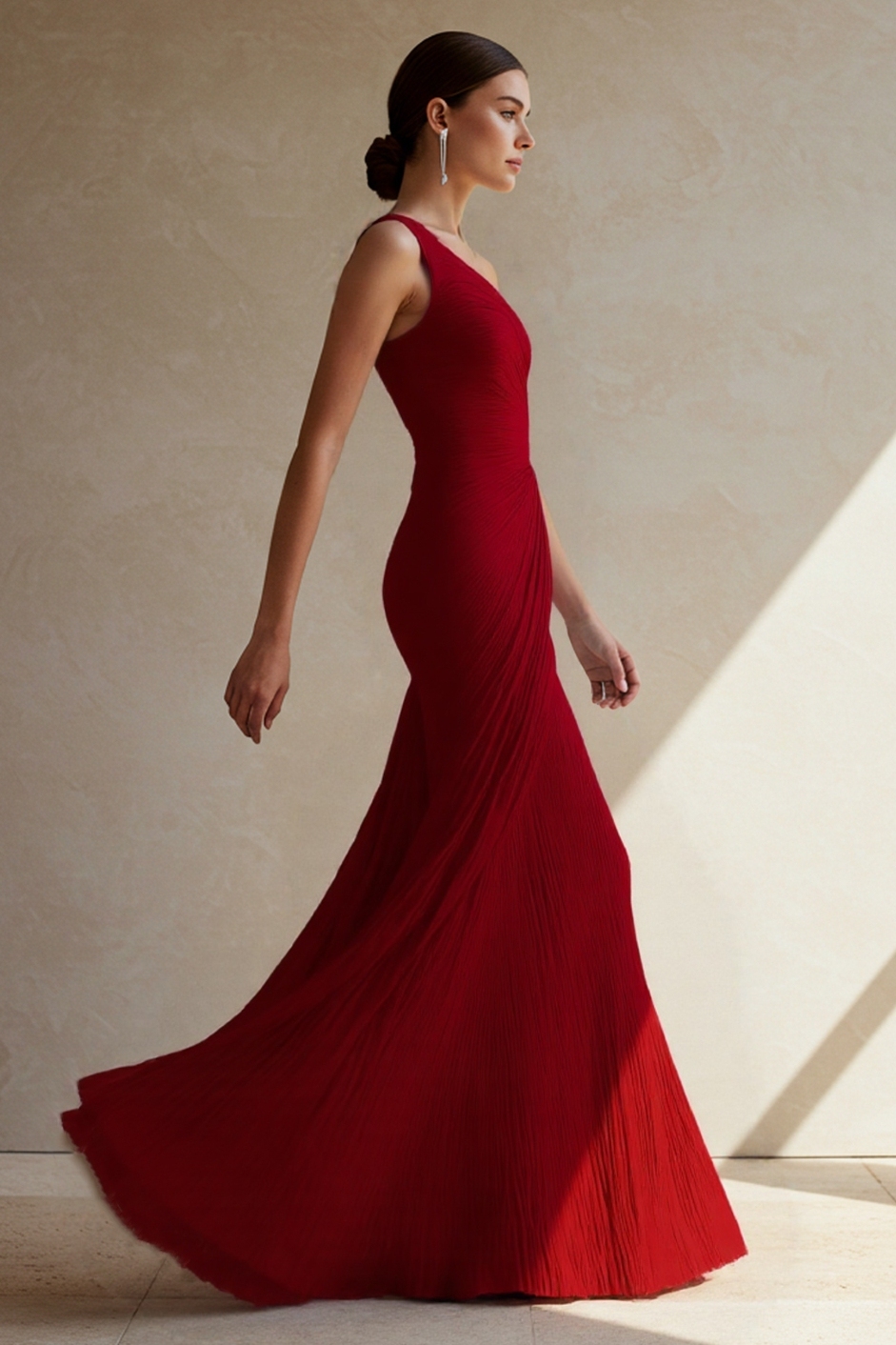 Formal Party Prom Dress One Shoulder Maxi Dress