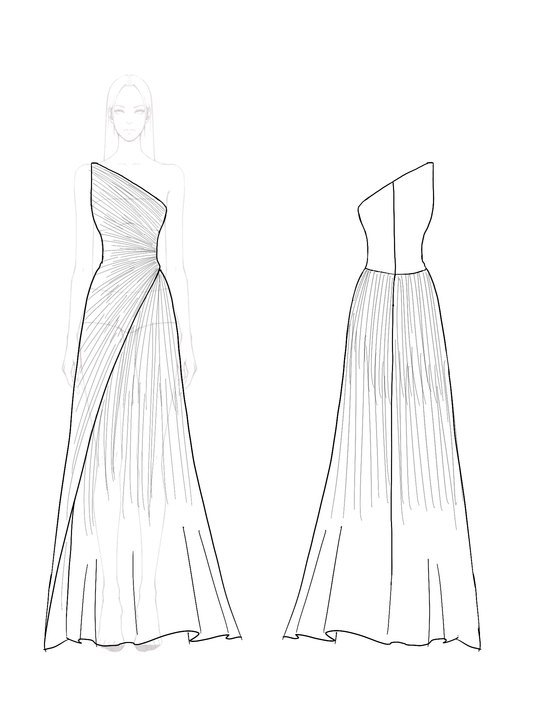 Formal Party Prom Dress One Shoulder Maxi Dress