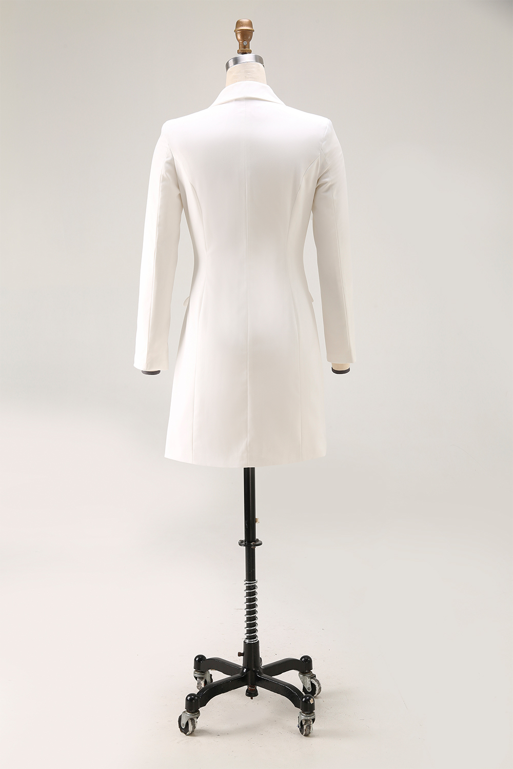 Work Business White Blazer Dress Long Sleeve Mini Dress