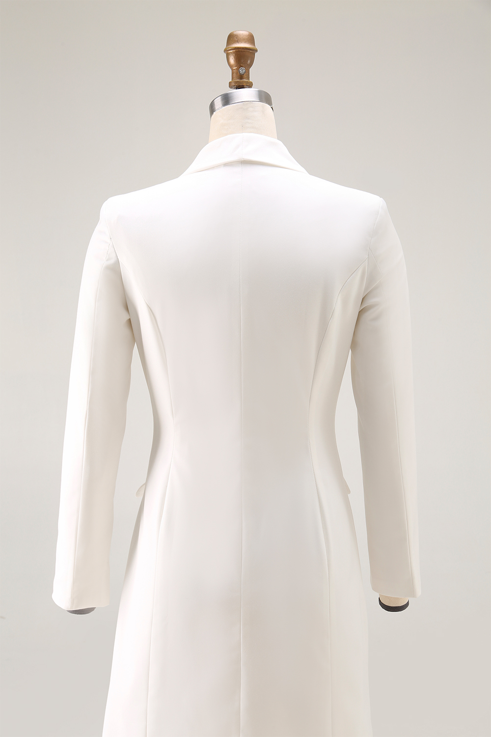 Work Business White Blazer Dress Long Sleeve Mini Dress