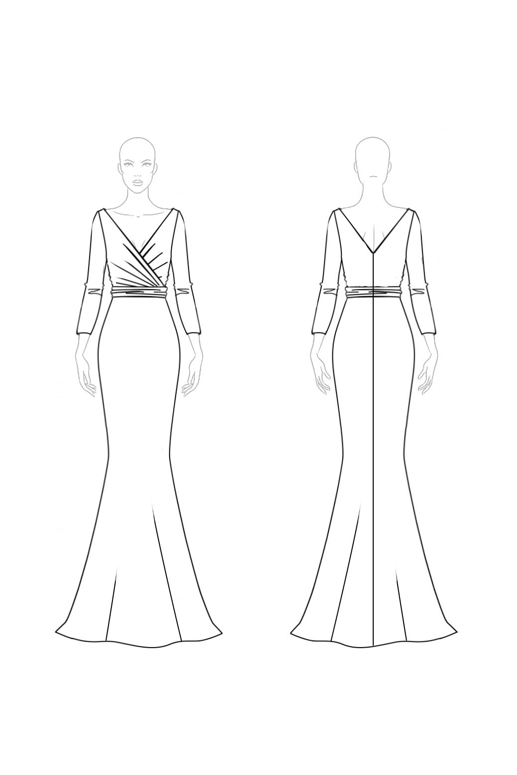 Gold  Dress Sequin Long Sleeve Mermaid Maxi Dress