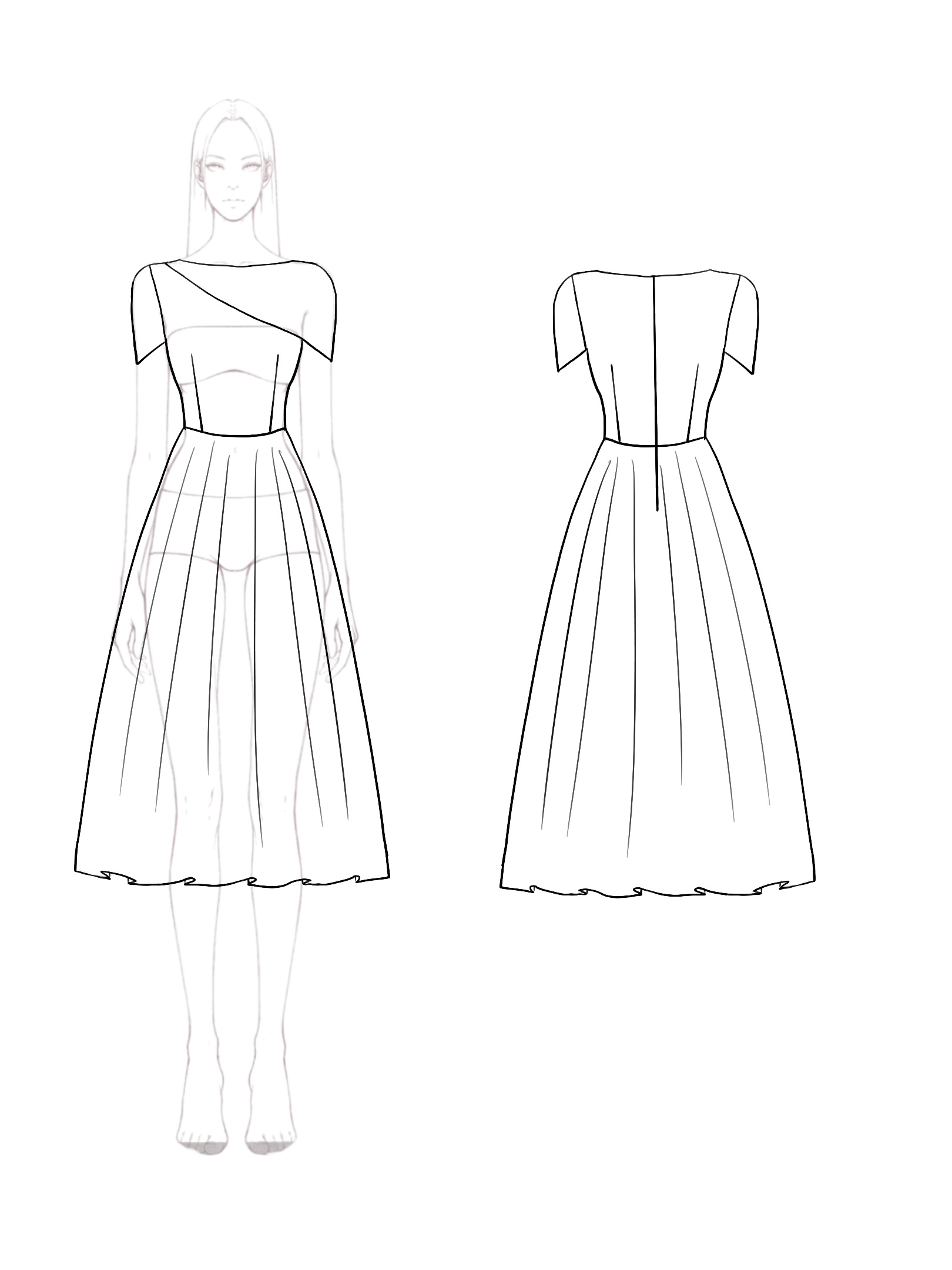 Green Work Business Dress A Line Midi Dress