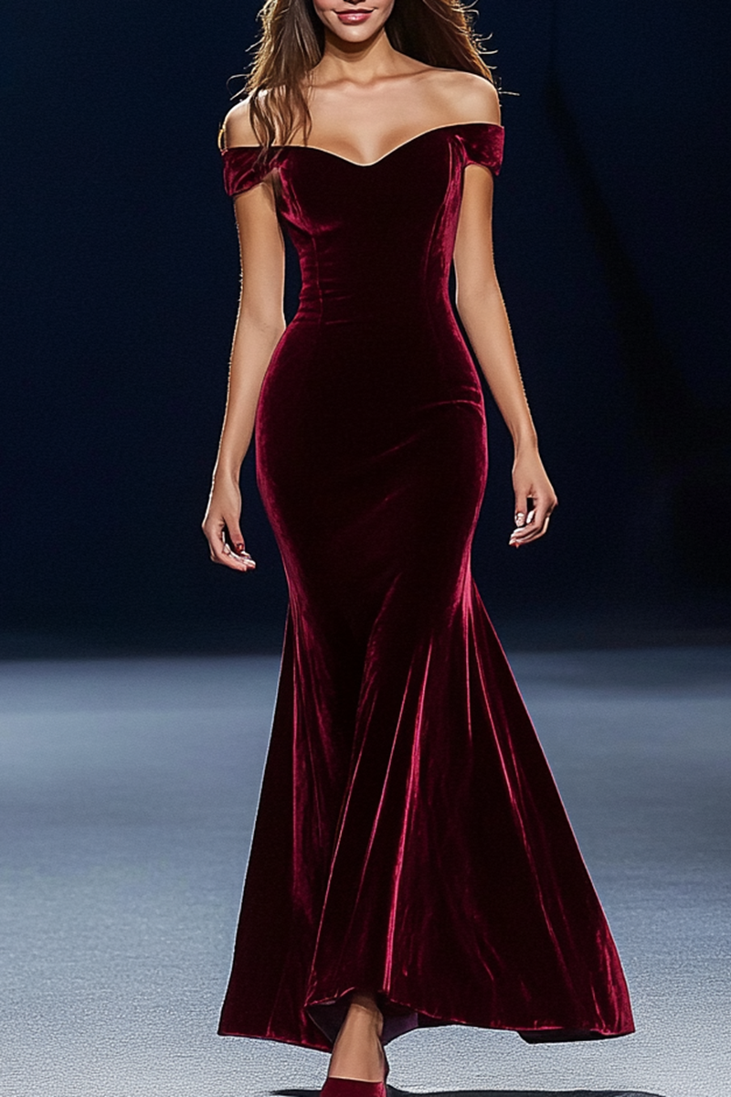 Off-Shoulder Maxi Dress