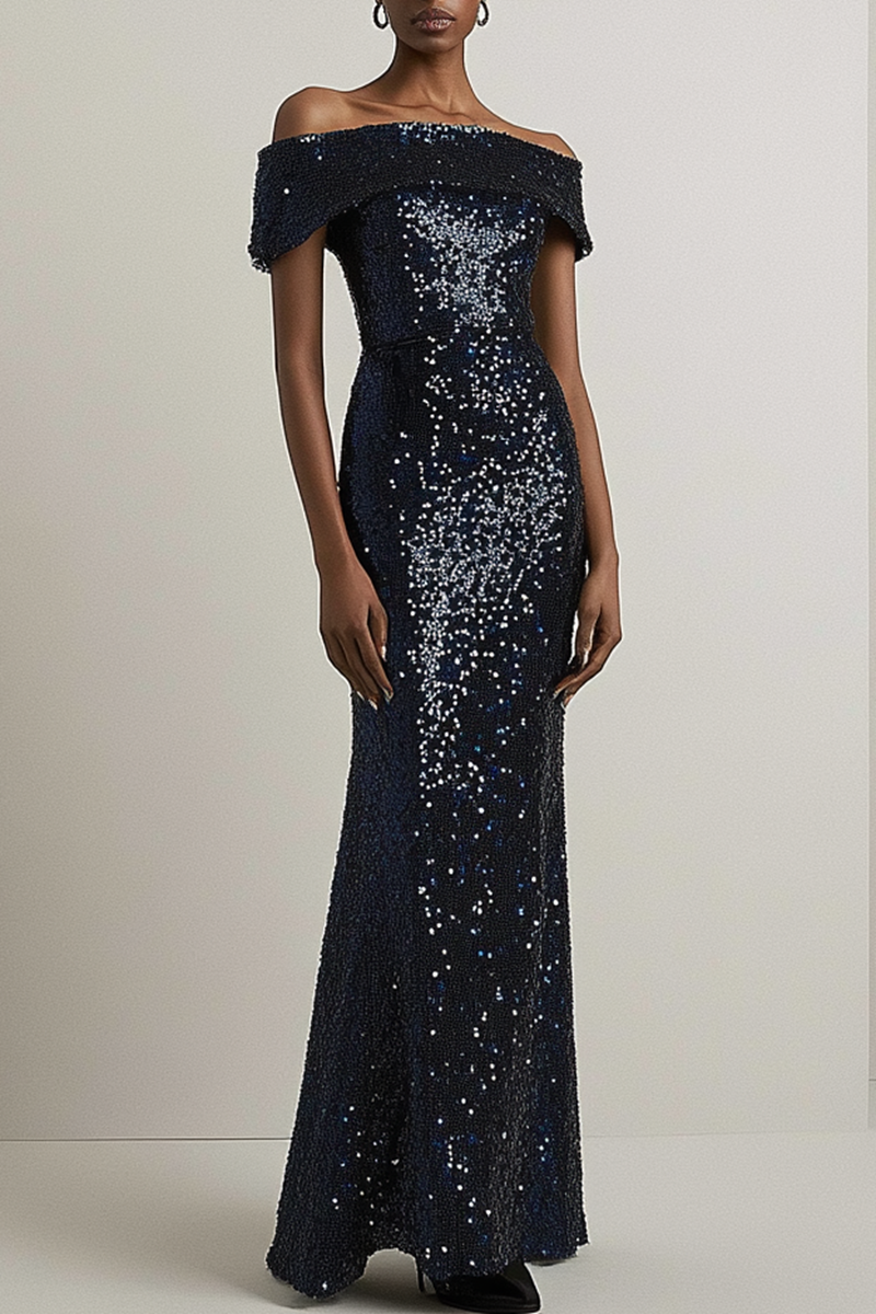 Formal Evening Sequins Dress
