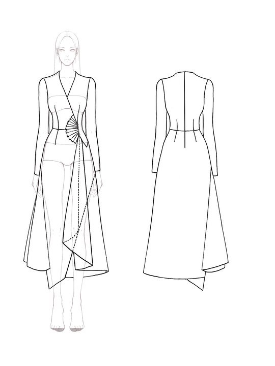 White Work Wedding Guest  Blazer Dress Ruffle V Neck Midi Dress