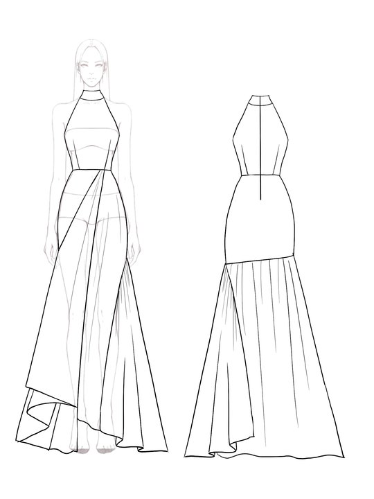 Elegant Formal Red Black Maxi Dress Sleeveless Hem Color Block Work Dress