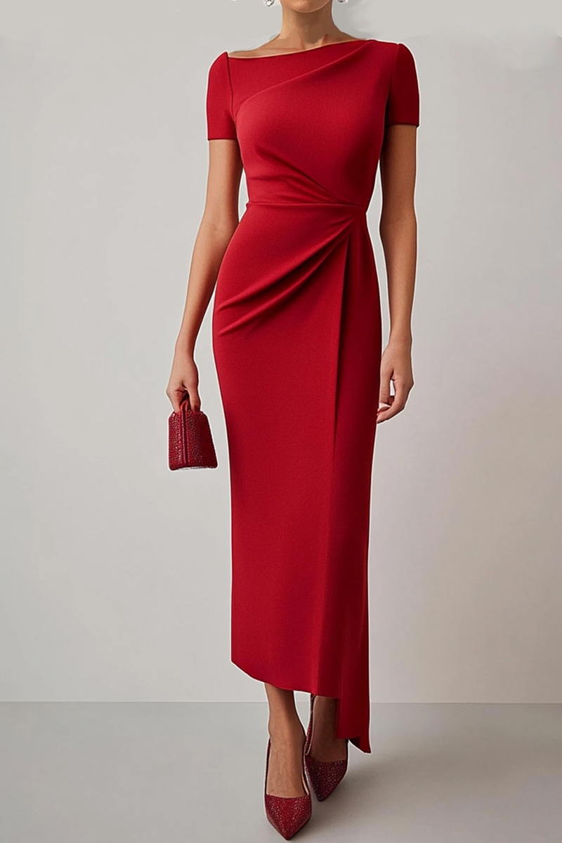 Business Work Red Dress