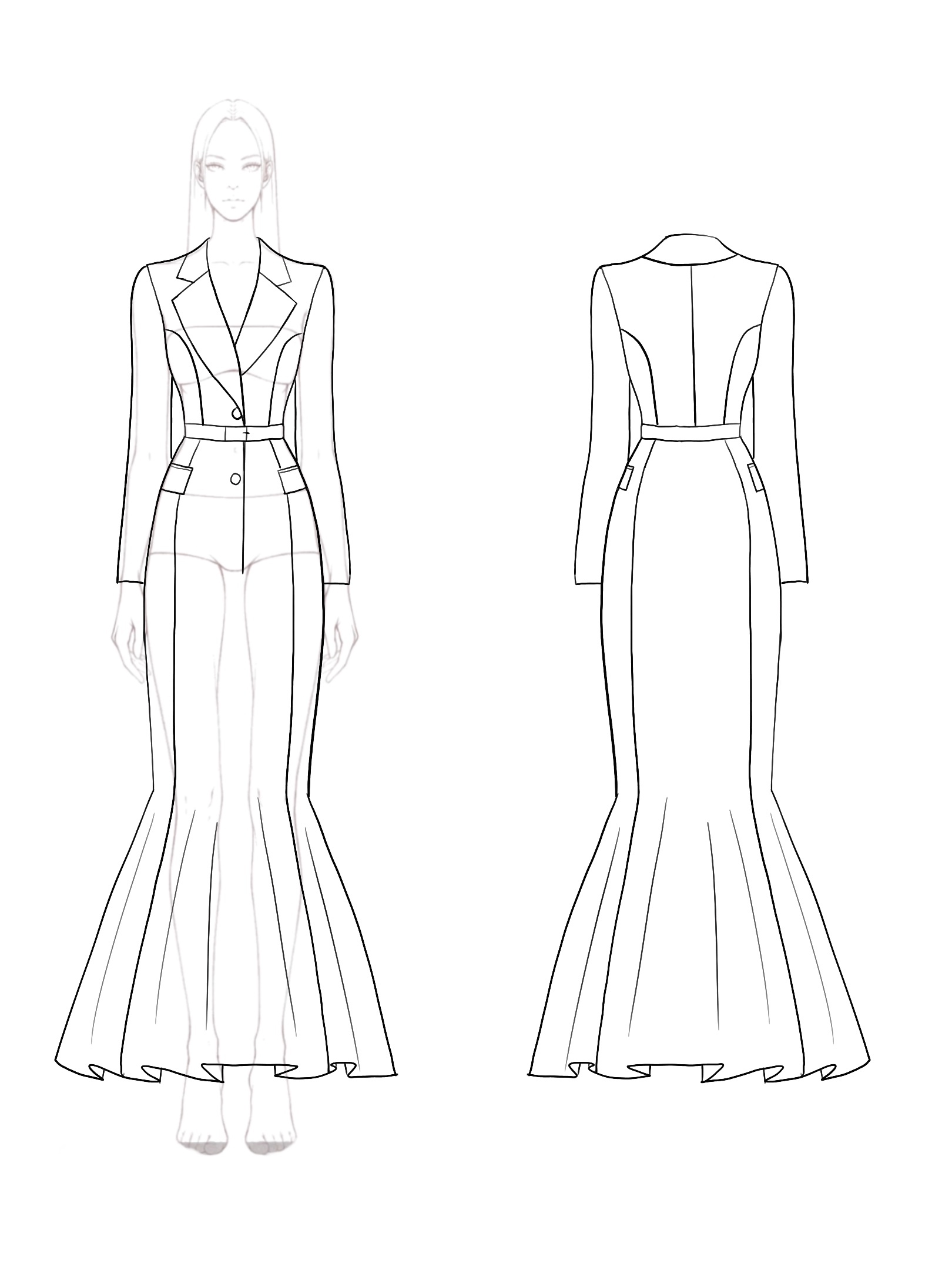  Work Business Blazer Dress Red V Neck Midi Dress