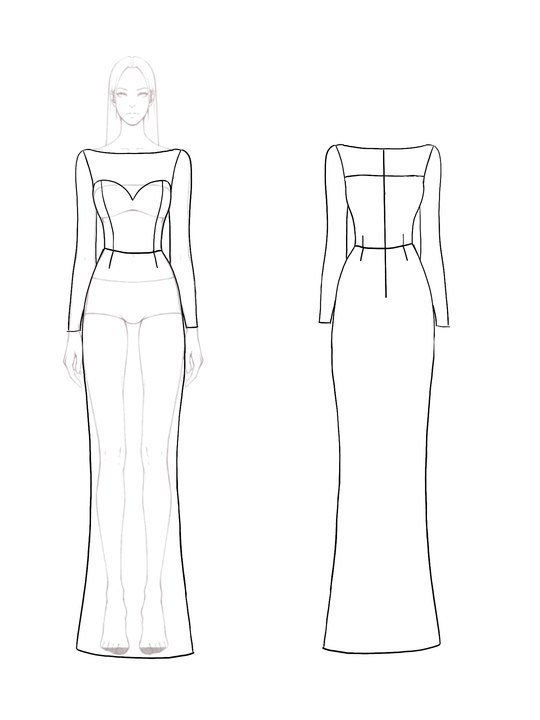 Elegant Formal Evening Gown Black Cutout Lace Wedding Party Dress