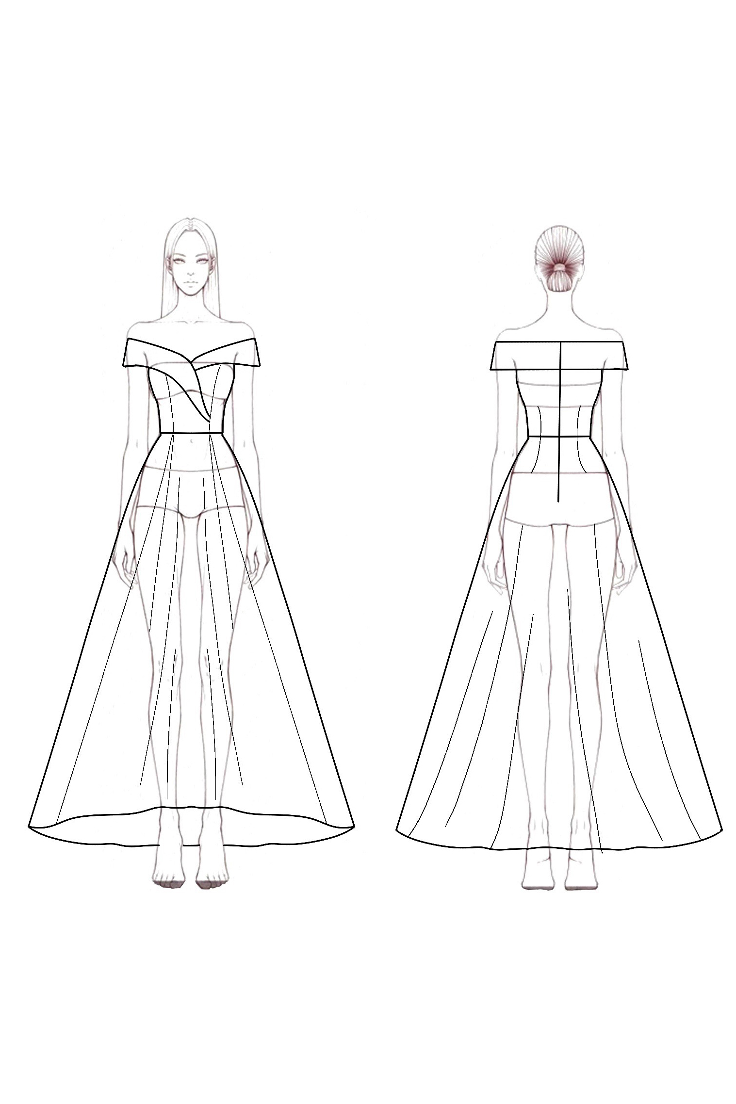 Prom Navy Blue Satin Dress Off  Shoulder Neckline High-Low Dress Mother of the Bride Dress