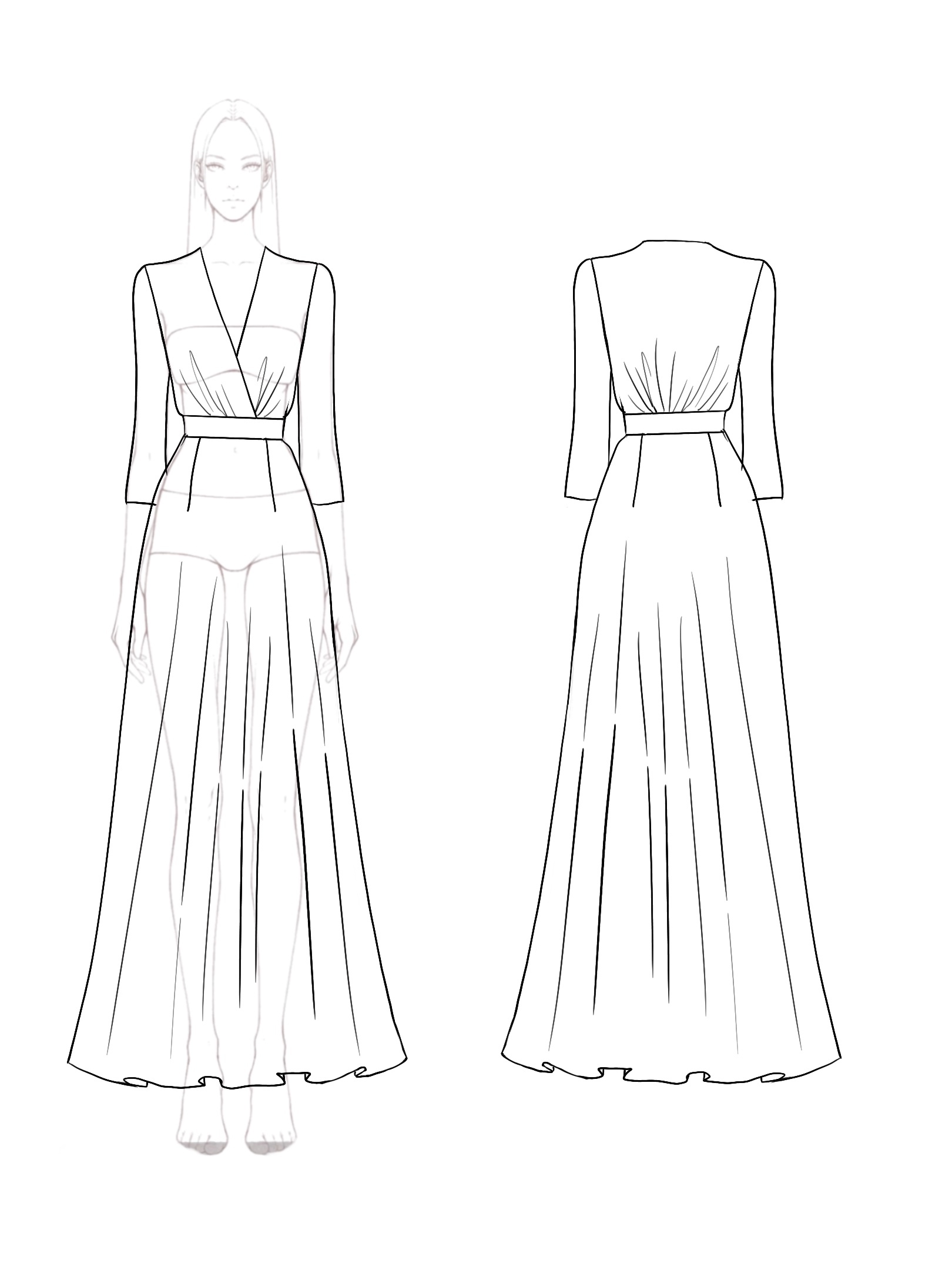 Elegant Cathedral Work Maxi Dress V-Neck Long Train Latin Green Beige Dress