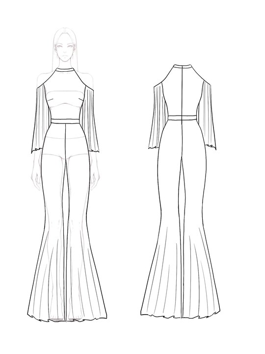 Evening Party Emerald Green Jumpsuit Off Shoulder Flared Jumpsuit