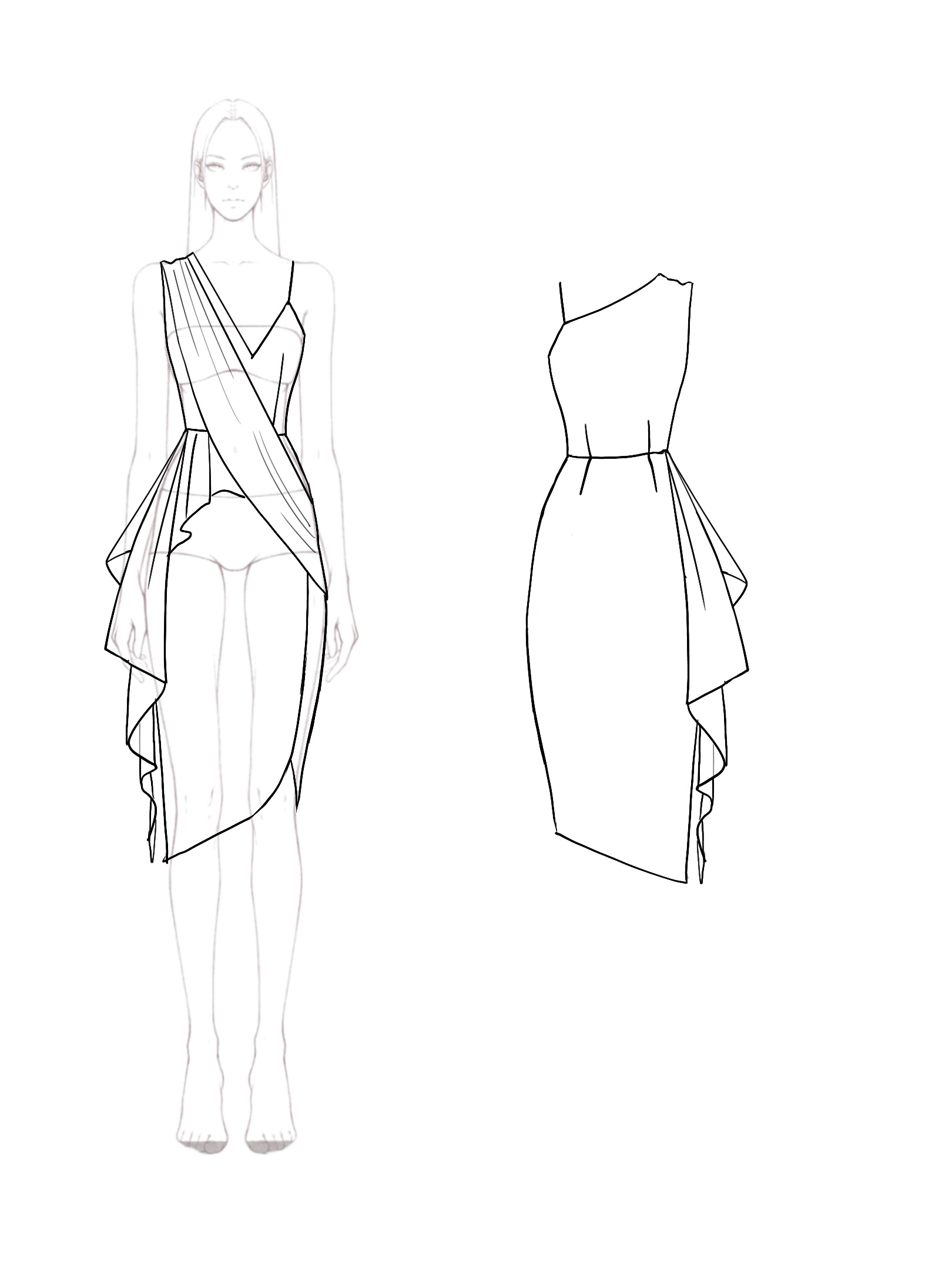 Party Cocktail Mini Dress Asymmetrical Red One Shoulder Shimmering Dress