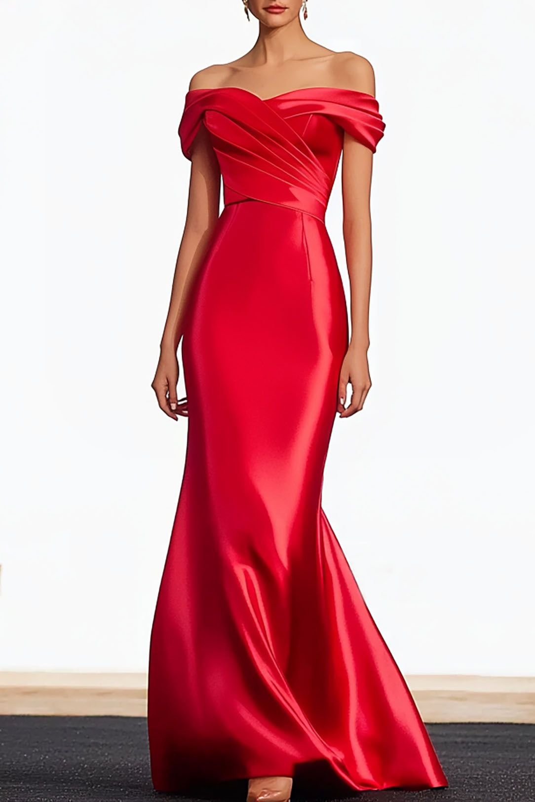 Formal Work Party Boat Neck Royal Blue Sleeveless Belted Slit Midi Dre