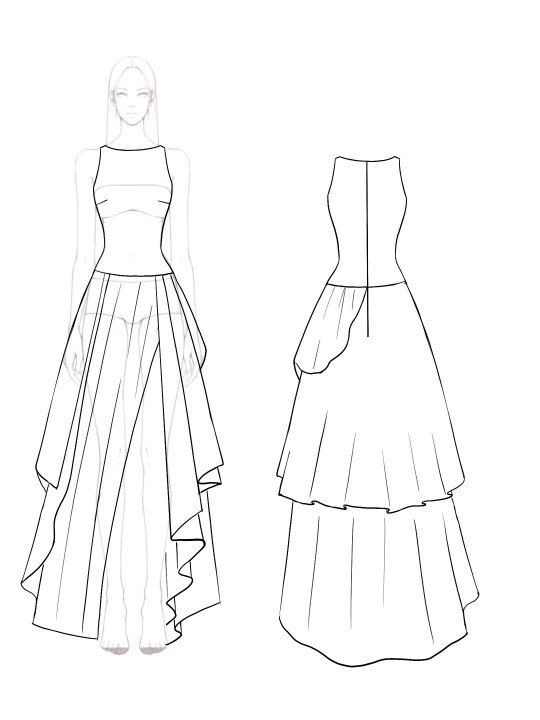 Elegant Black Sleeveless Dress High Slits Slim Fit Chic Midi Dress