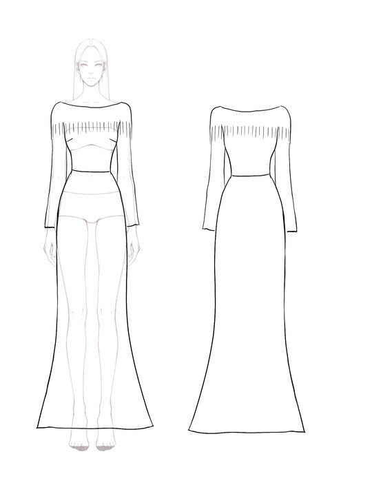 Elegant Mermaid Dress Navy Boat Neck Rhinestone Maxi Dress