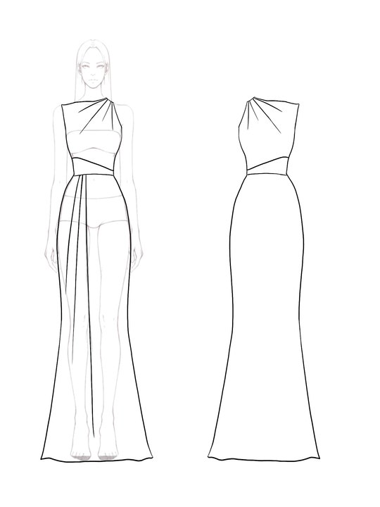 Elegant Black Evening Dress Rhinestone Belt Sleeveless Maxi Dress