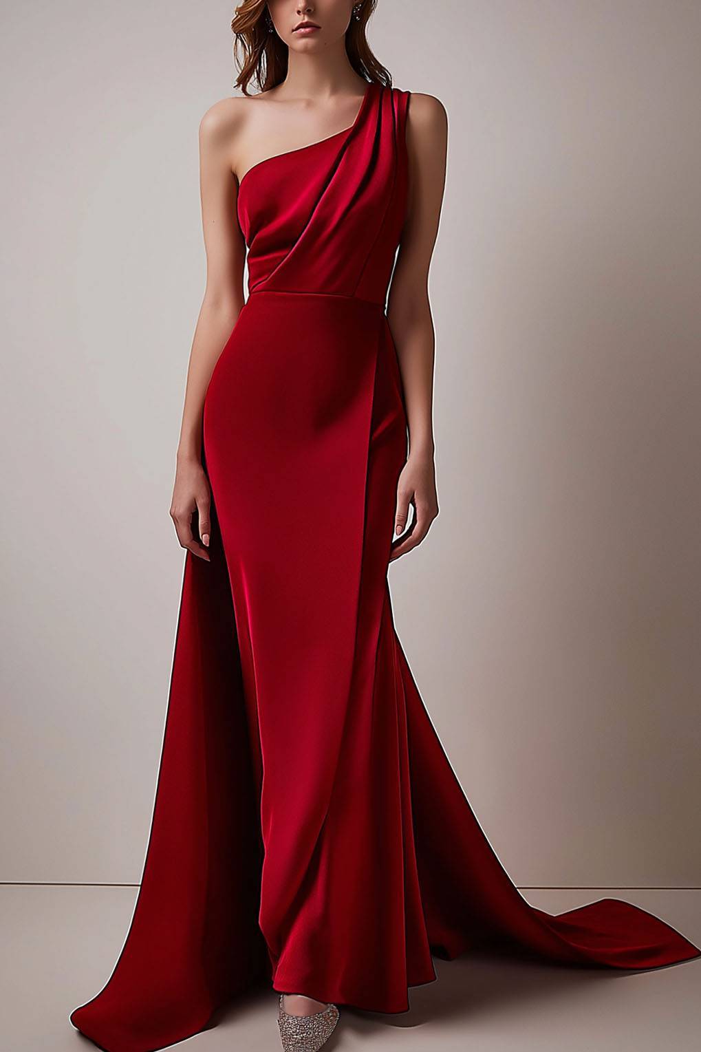 Formal Work Party Boat Neck Royal Blue Sleeveless Belted Slit Midi Dre