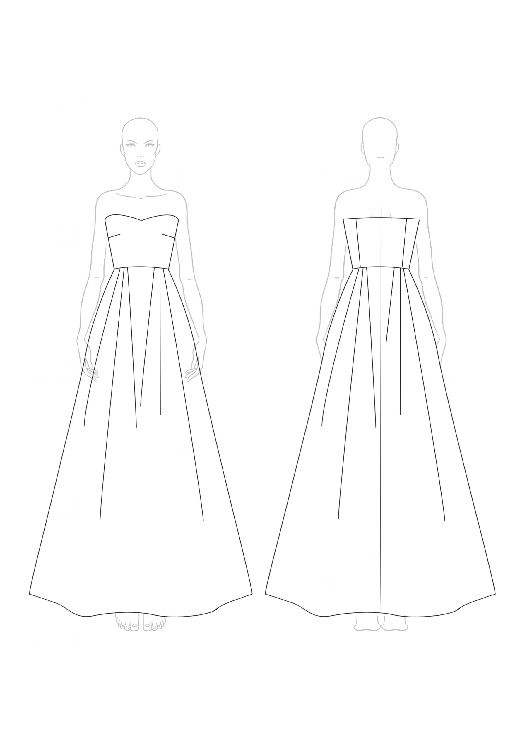 Evening Party Polka Dot Dress Tube Top Long Dress