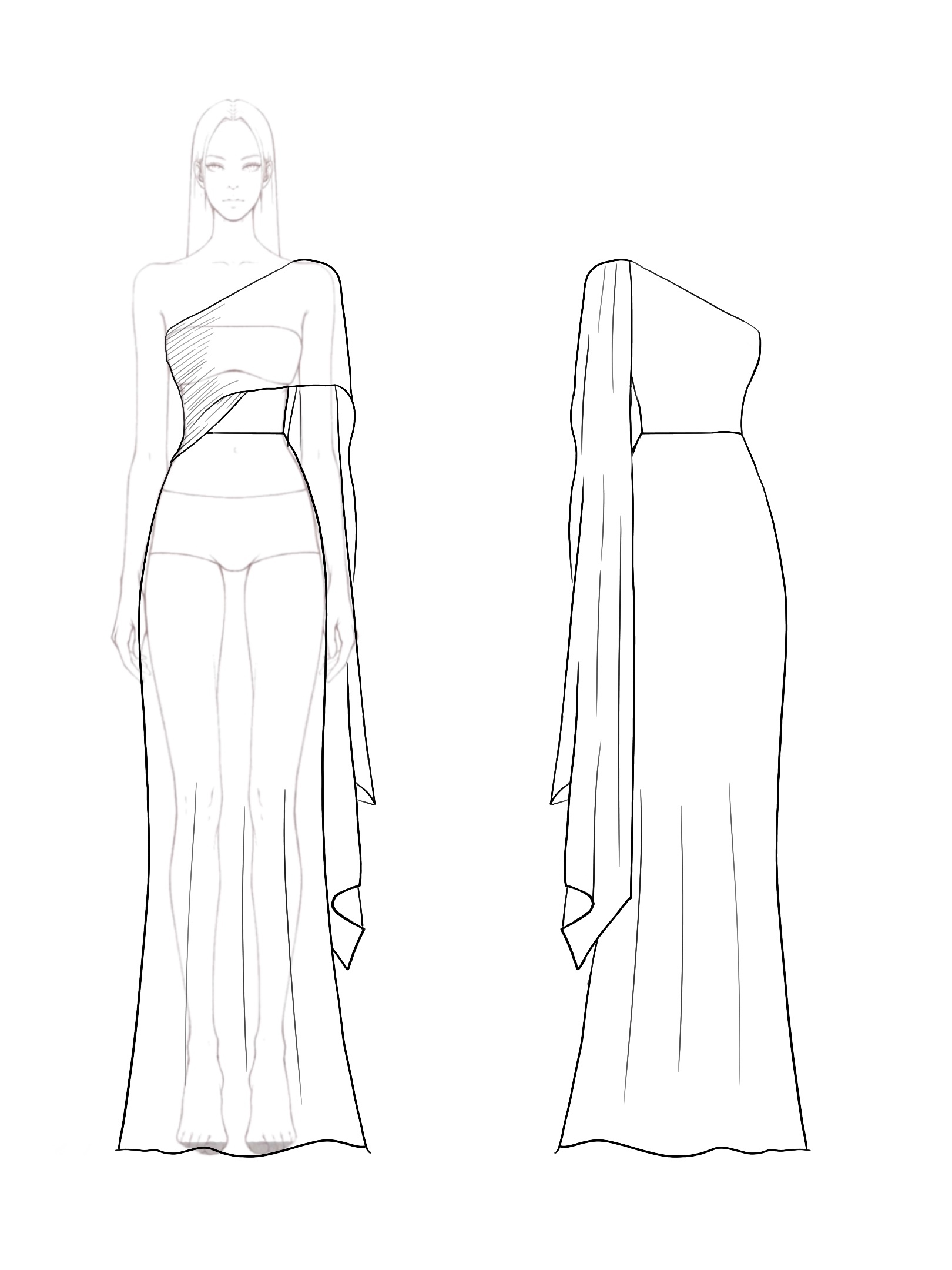 Evening Wedding Dress One Shoulder Satin Draped Long Mother of The Bride Dress