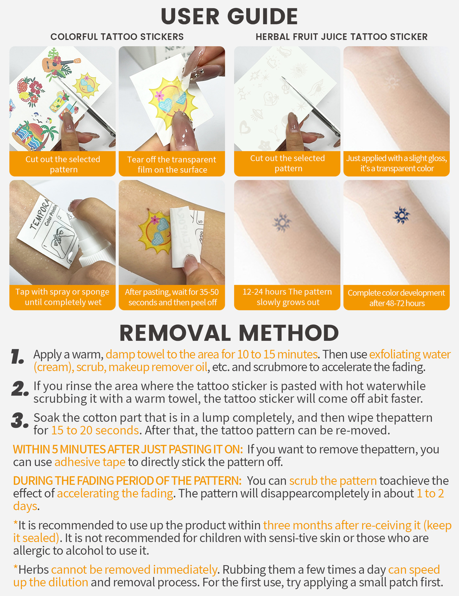 Fashion Temporary Tattoos – Waterproof Semi-Permanent Look-haloallure
