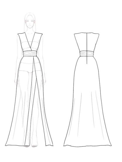 Prom Party Yellow Dress High Slit Deep V-Neck Sleeveless Floor-Length Dress