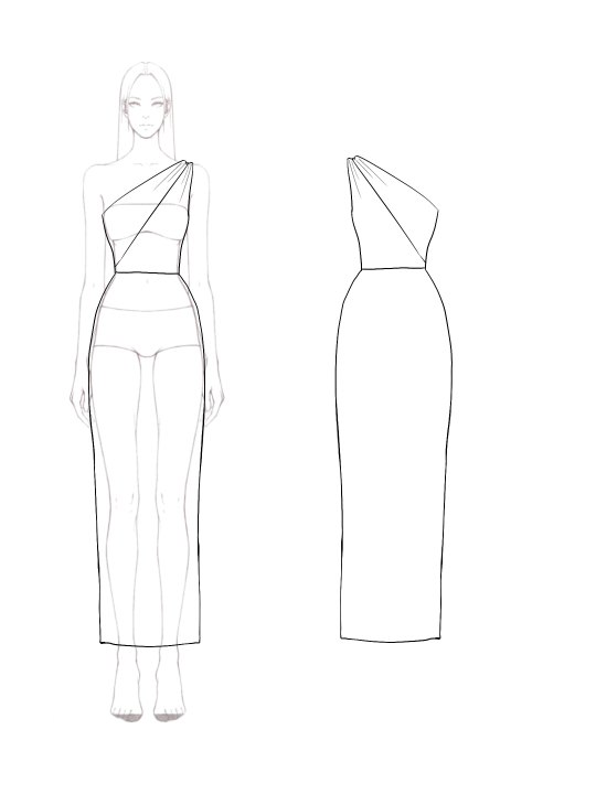 Party Cocktail Dress Green One-shoulder Midi Dress